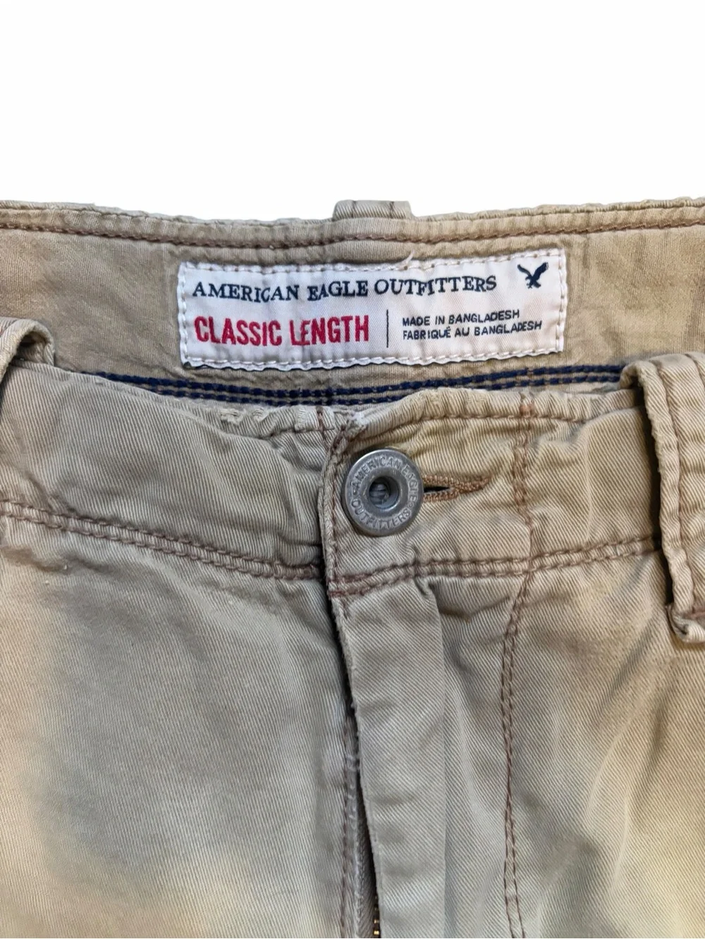 American Eagle Outfitters Beige Cargo Shorts - Casual Utility
